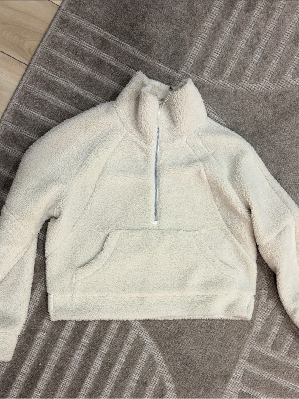 lululemon athletica Cream Sherpa Half-Zip Pullover